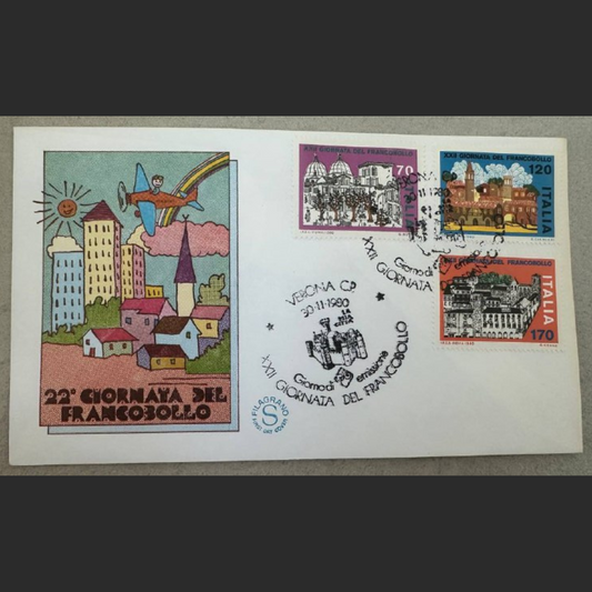 Italy First Day Cover – 22ª Giornata del Francobollo (22nd Stamp Day)