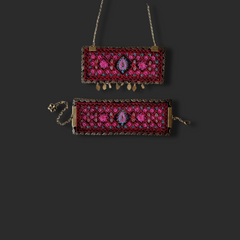 Pateh Mahoor – Hand-Embroidered Accessory Set