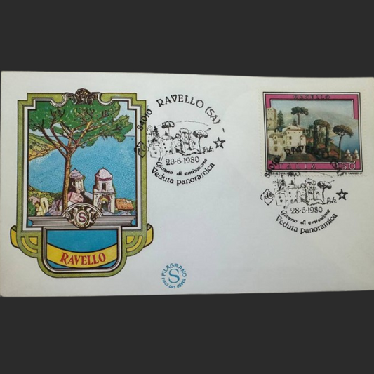 Italy First Day Cover – Vedute Panoramiche – Ravello – 1980