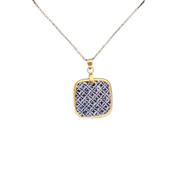 Blue Mosaic Enamel Set