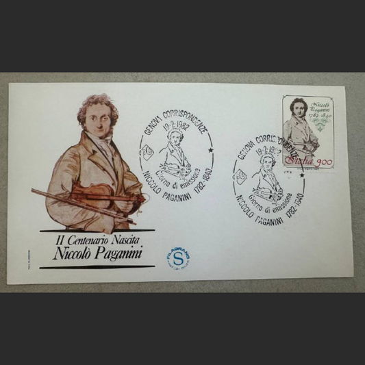 Italy First Day Cover – Bicentenary of Niccolò Paganini’s Birth
