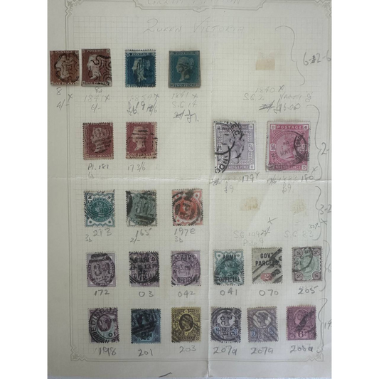 Great Britain Postage Stamps – Victorian & Early 20th Century Lot (Used)