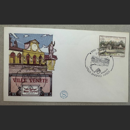 Italy First Day Cover – Ville Venete: Villa Barbaro, Maser (Treviso)