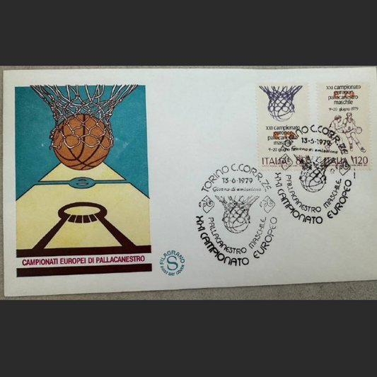 Italy First Day Cover – XXI European Basketball Championship – 1979