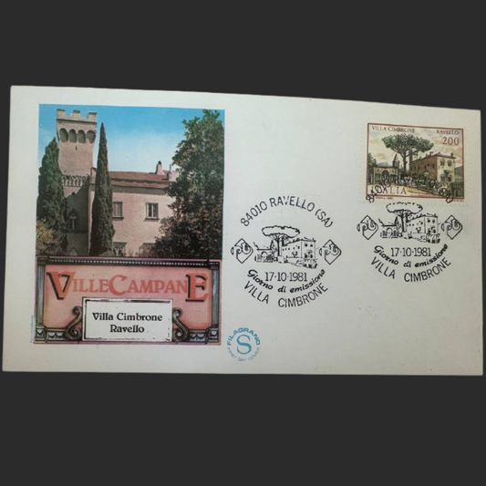 Italy First Day Cover – Villa Cimbrone, Ravello (1981)