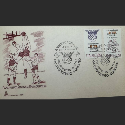 Italy First Day Cover – XXI European Basketball Championship – 1979