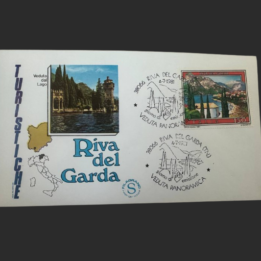 Italy First Day Cover – Riva del Garda Panoramic View (1981)