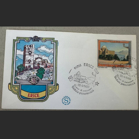 Italy First Day Cover – Vedute Panoramiche – Erice – 1980