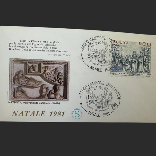 Italy First Day Cover – Natale 1981 (Nativity by Giovanni da Campione)