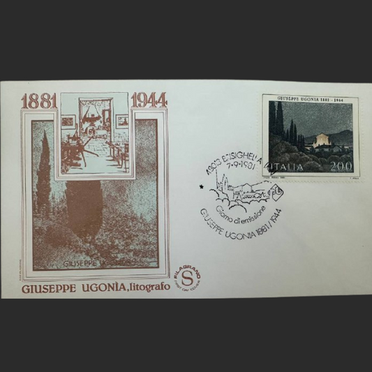Italy First Day Cover – Giuseppe Ugonia (Lithographer) – 1981