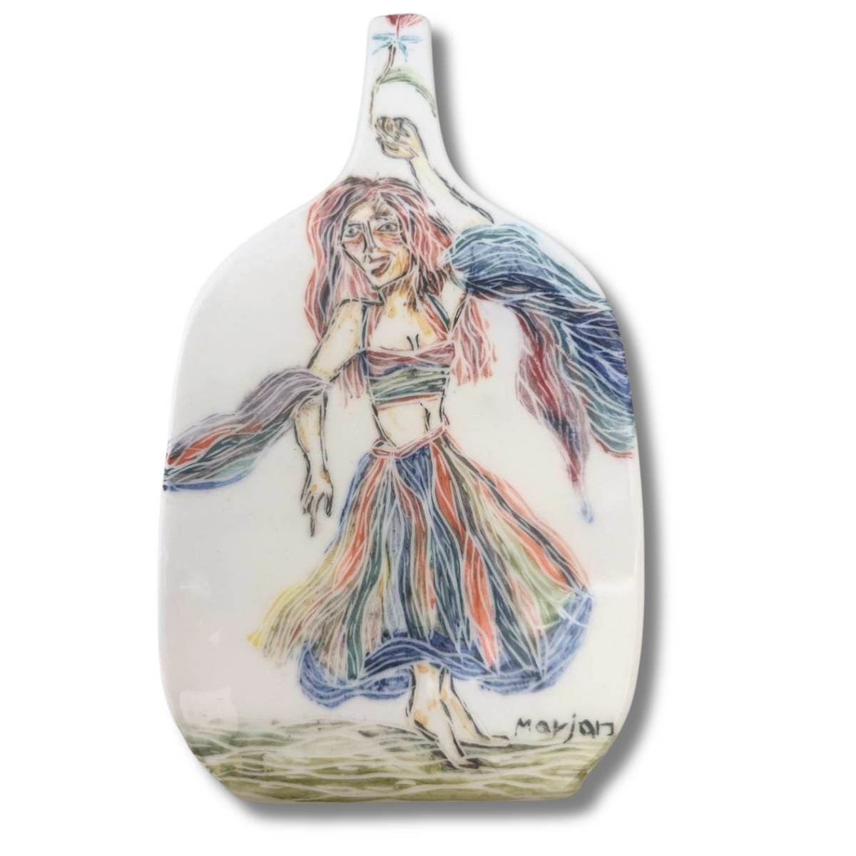 Modern Ceramic Vase with Feminine Artistry