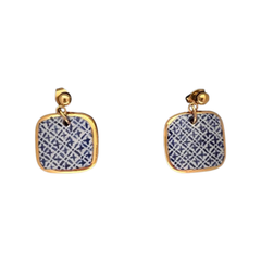 Blue Mosaic Enamel Set