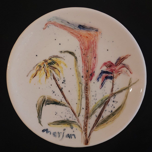 Flower of Flowers (Hand Painted Plate,Single Edition)