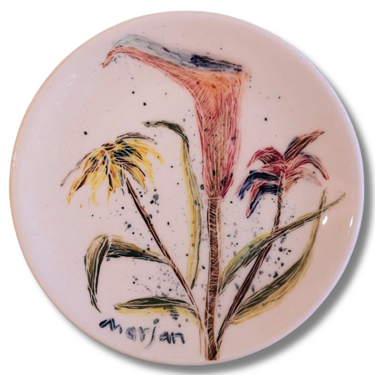 Flower of Flowers (Hand Painted Plate,Single Edition)